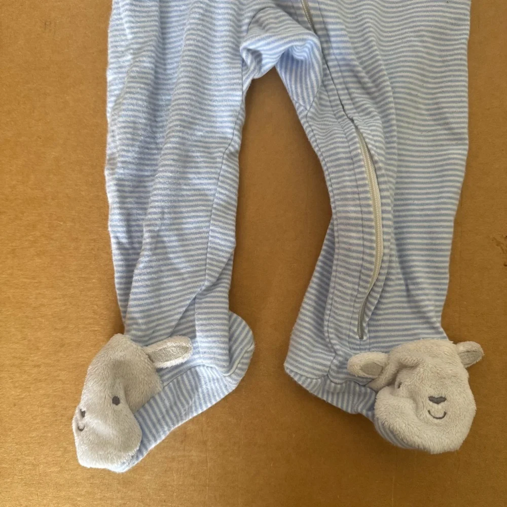 Carters Easter Bunny Bundle Zip Footed Pajama and Bunny Bib
